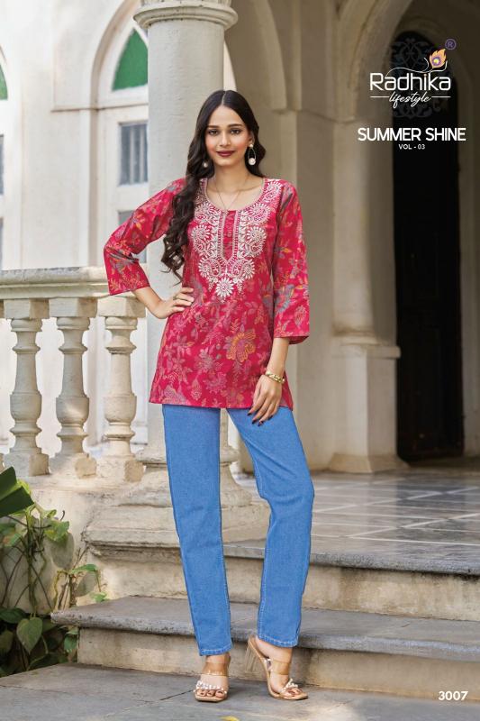 Radhika lifestyle summer shine vol 3 kurtis wholesale